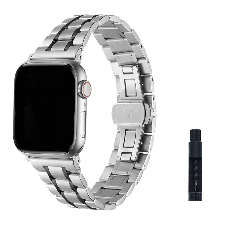 Watch Straps For Apple Watch Band Series 9/8/7/6/5/4/SE Stainless Steel Bracelet For IWatch Series Ultra 49mm 45mm 44mm 41 40mm - Avero