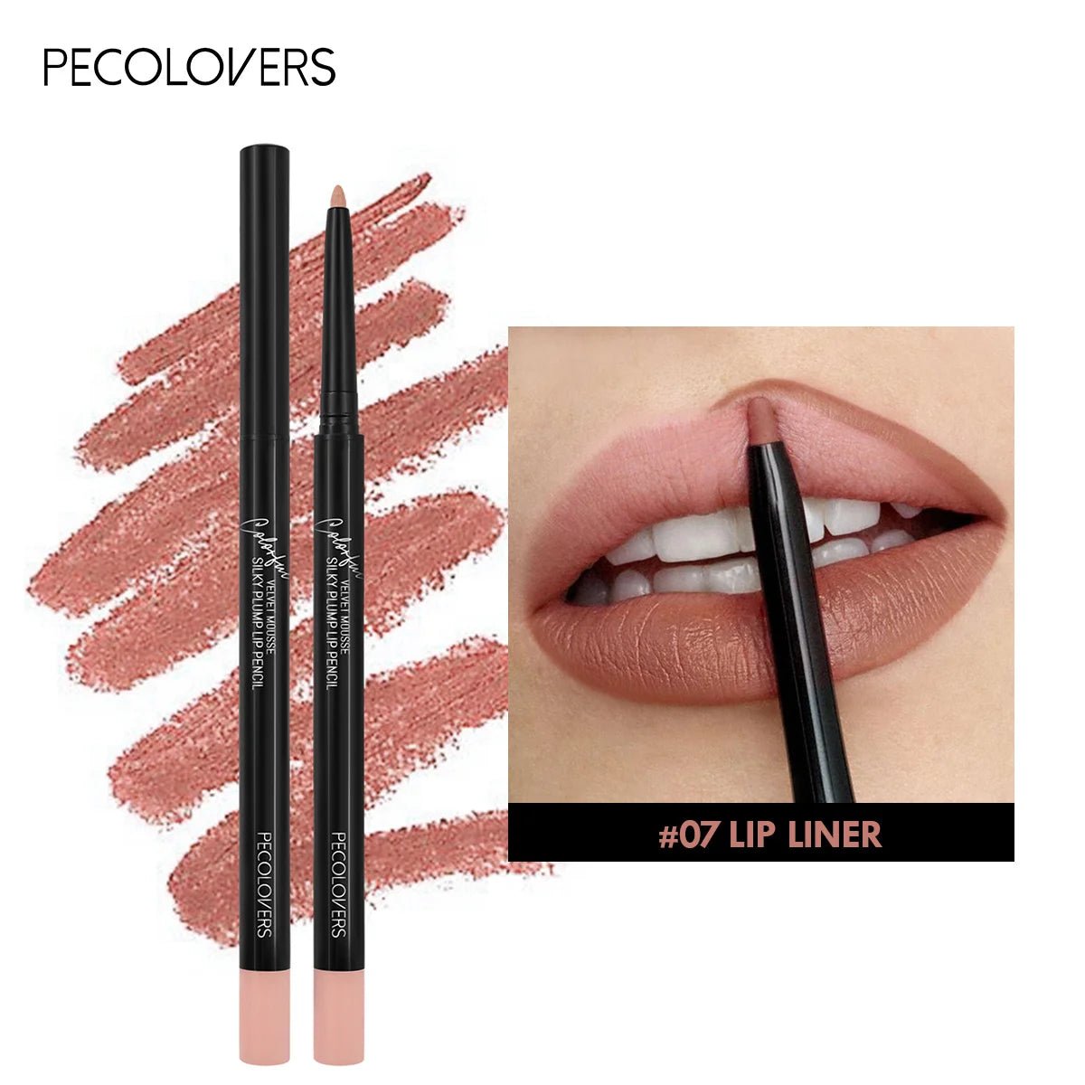 Waterproof Matte Lipliner Pencil Red Contour Tint Lipstick Long Lasting Non - stick Cup Moisturising Lips Makeup 12 Colors - Avero