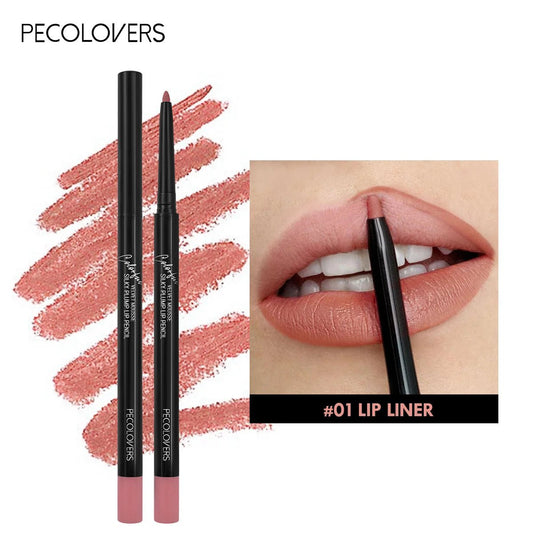 Waterproof Matte Lipliner Pencil Red Contour Tint Lipstick Long Lasting Non - stick Cup Moisturising Lips Makeup 12 Colors - Avero