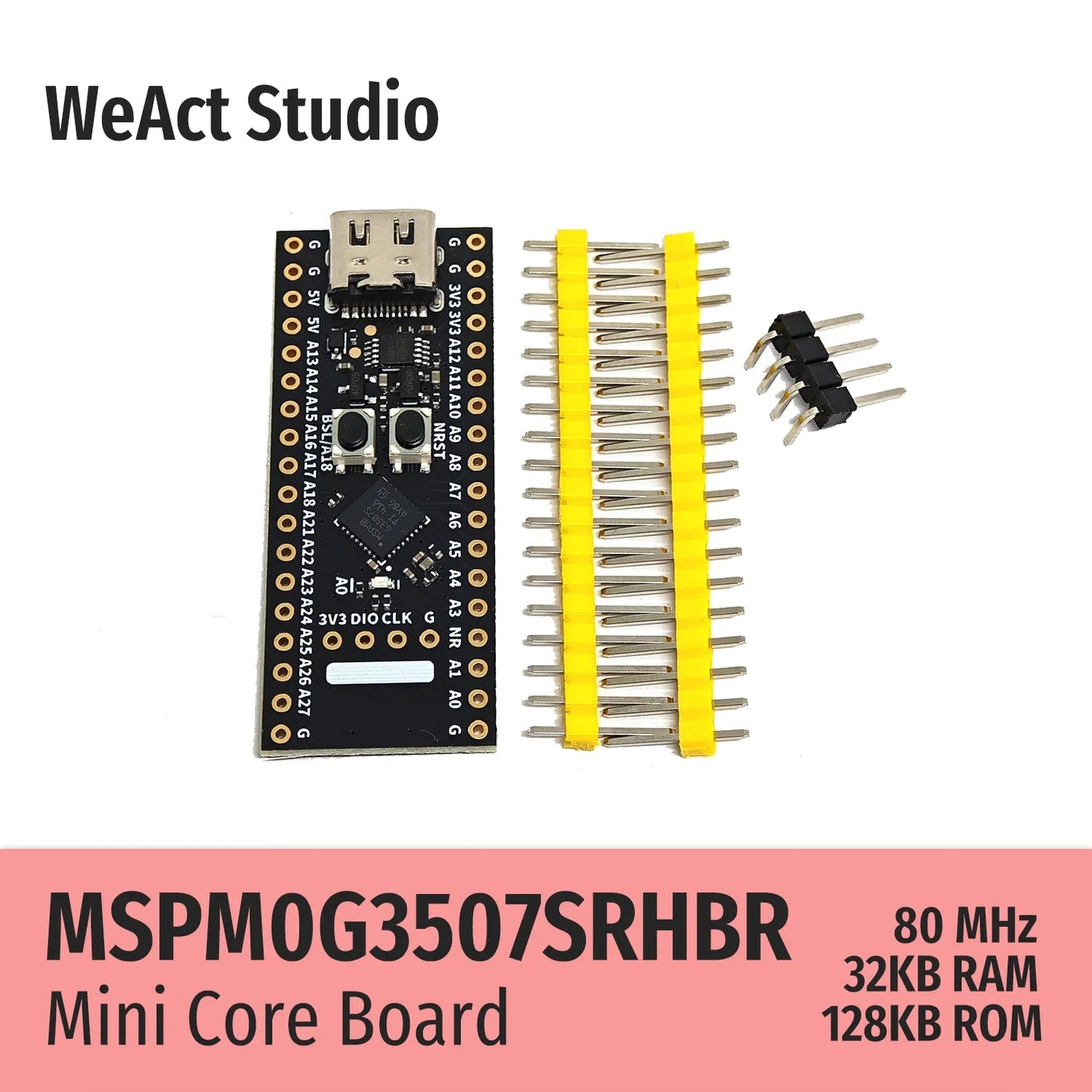WeAct MSPM0G3507 MSPM0G3507SRHBR MSPM0 G3507 Core Board Demo Board 128KB Flash 32KB SRAM - Avero