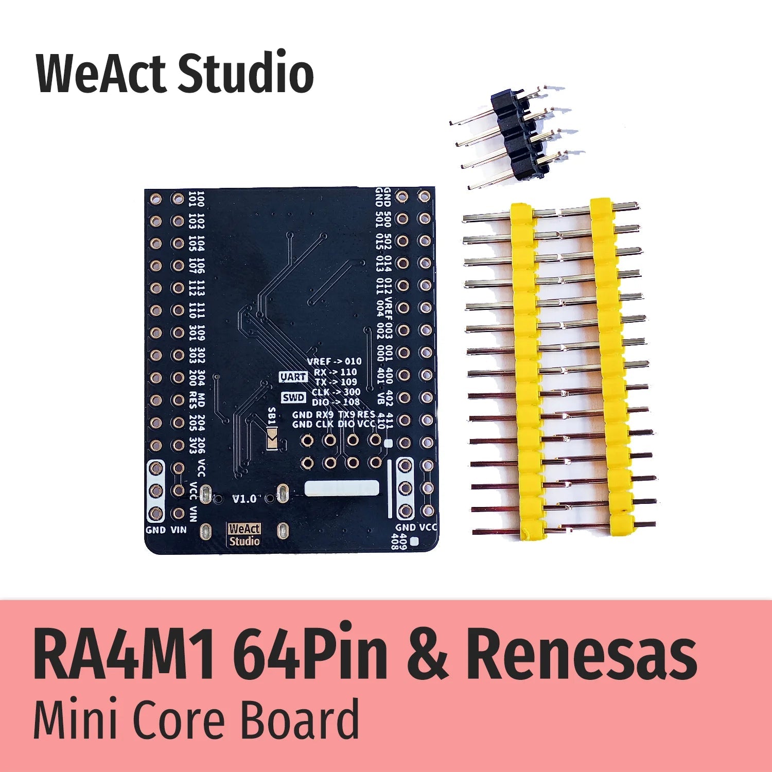 WeAct RA4M1 Renesas R7FA4M1AB3CFMAA0 R7FA4M1 R7FA4M1AB3CFM Core Board Demo Board - Avero