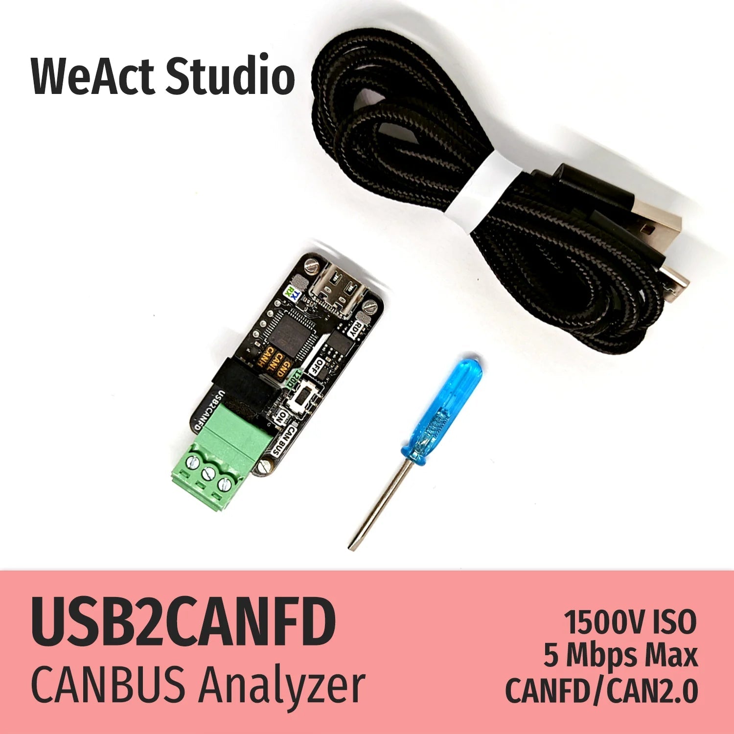 WeAct USB to CAN Module USB to CANFD CANBUS Analyzer Debugger SLCAN Cangaroo - Avero