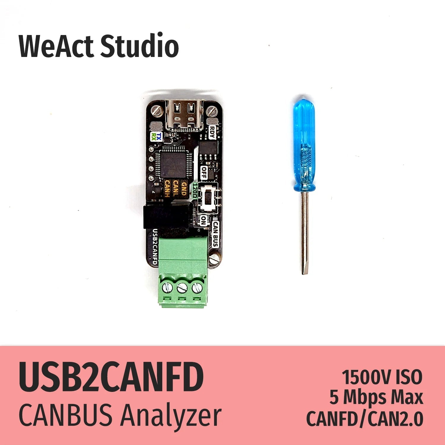 WeAct USB to CAN Module USB to CANFD CANBUS Analyzer Debugger SLCAN Cangaroo - Avero
