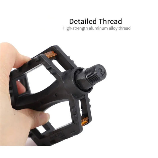 WEST BIKING Kids Bicycle Pedals Ultralight Anti - Slip ABS Safety Warning Reflective Children Cycling 9/16 1/2 Kids Bike Pedals - Avero