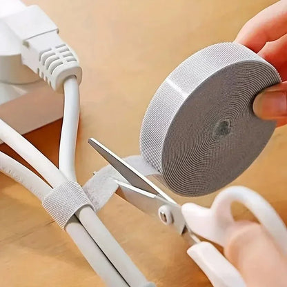 Wholesale 2/5M/Roll 12mm Width Cable Organizer USB Cable Winder Management nylon Free Cut Ties Mouse earphone Cord cable ties - Avero