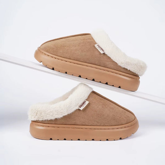 Winter Women Shoes Casual House Shoes for Men 2025 Outdoor Warm Cotton Shoes for Women Indoor Plush Padded Slippers Female - Avero