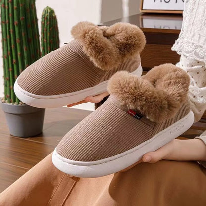 Winter Women Shoes Casual House Shoes for Men 2025 Outdoor Warm Cotton Shoes for Women Indoor Plush Padded Slippers Female - Avero