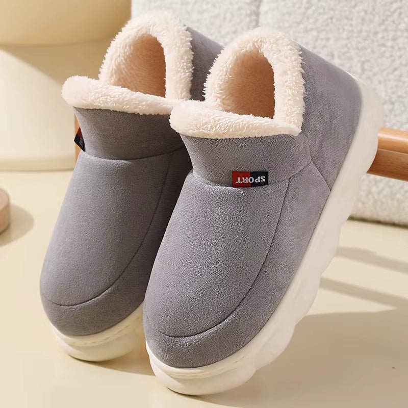 Winter Women Shoes Casual House Shoes for Men 2025 Outdoor Warm Cotton Shoes for Women Indoor Plush Padded Slippers Female - Avero