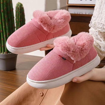Winter Women Shoes Casual House Shoes for Men 2025 Outdoor Warm Cotton Shoes for Women Indoor Plush Padded Slippers Female - Avero