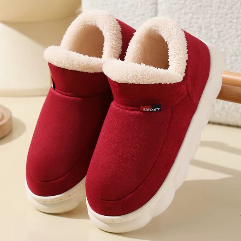 Winter Women Shoes Casual House Shoes for Men 2025 Outdoor Warm Cotton Shoes for Women Indoor Plush Padded Slippers Female - Avero