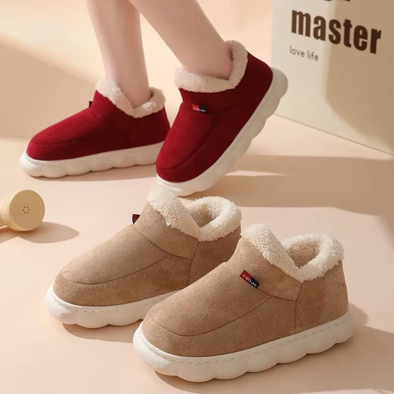 Winter Women Shoes Casual House Shoes for Men 2025 Outdoor Warm Cotton Shoes for Women Indoor Plush Padded Slippers Female - Avero