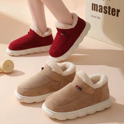 Winter Women Shoes Casual House Shoes for Men 2025 Outdoor Warm Cotton Shoes for Women Indoor Plush Padded Slippers Female - Avero