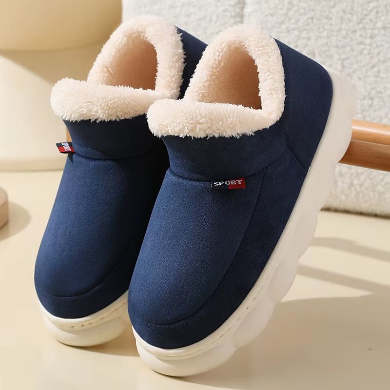 Winter Women Shoes Casual House Shoes for Men 2025 Outdoor Warm Cotton Shoes for Women Indoor Plush Padded Slippers Female - Avero