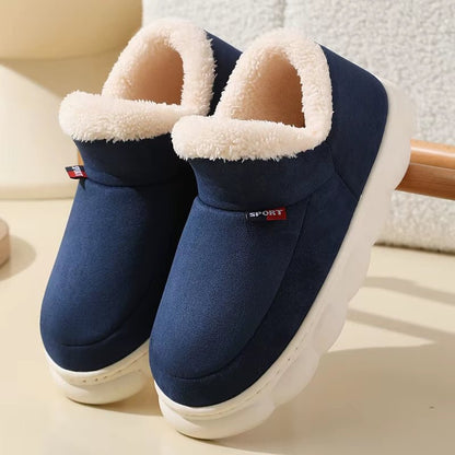 Winter Women Shoes Casual House Shoes for Men 2025 Outdoor Warm Cotton Shoes for Women Indoor Plush Padded Slippers Female - Avero
