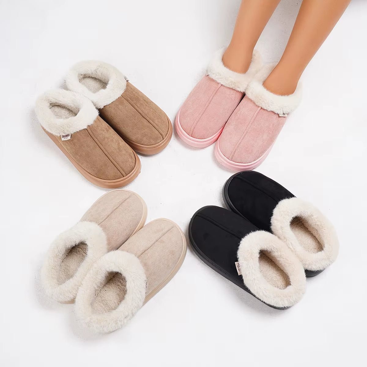Winter Women Shoes Casual House Shoes for Men 2025 Outdoor Warm Cotton Shoes for Women Indoor Plush Padded Slippers Female - Avero