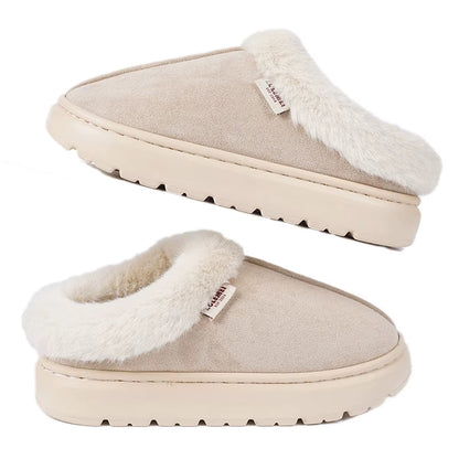 Winter Women Shoes Casual House Shoes for Men 2025 Outdoor Warm Cotton Shoes for Women Indoor Plush Padded Slippers Female - Avero