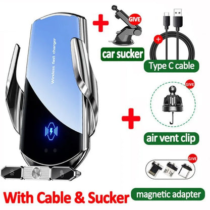 Wireless Charger Car Auto Magnetic Air Vent Phone Holder For iPhone 16 15 14 13 Samsung Xiaomi Induction Fast Charging Station - Avero