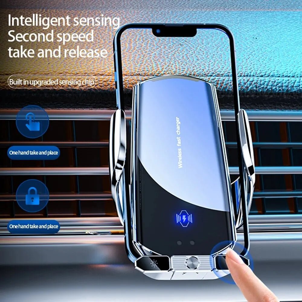 Wireless Charger Car Auto Magnetic Air Vent Phone Holder For iPhone 16 15 14 13 Samsung Xiaomi Induction Fast Charging Station - Avero