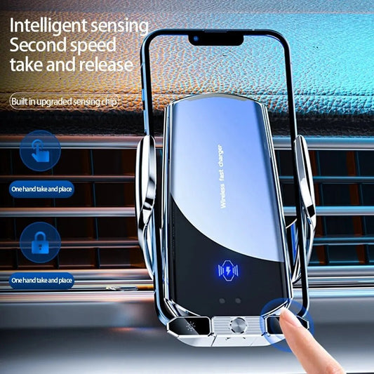 Wireless Charger Car Auto Magnetic Air Vent Phone Holder For iPhone 16 15 14 13 Samsung Xiaomi Induction Fast Charging Station - Avero