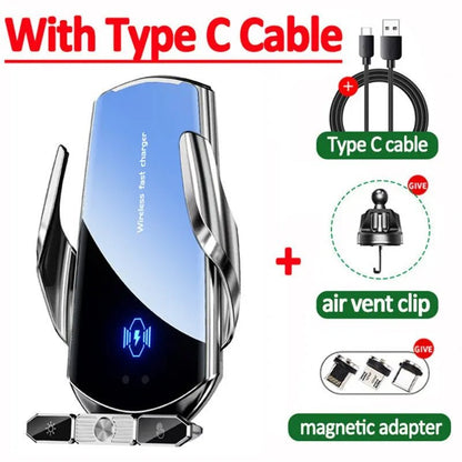 Wireless Charger Car Auto Magnetic Air Vent Phone Holder For iPhone 16 15 14 13 Samsung Xiaomi Induction Fast Charging Station - Avero