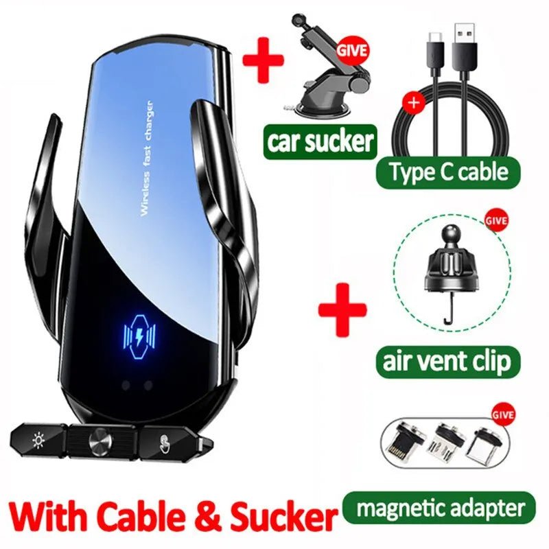 Wireless Charger Car Auto Magnetic Air Vent Phone Holder For iPhone 16 15 14 13 Samsung Xiaomi Induction Fast Charging Station - Avero