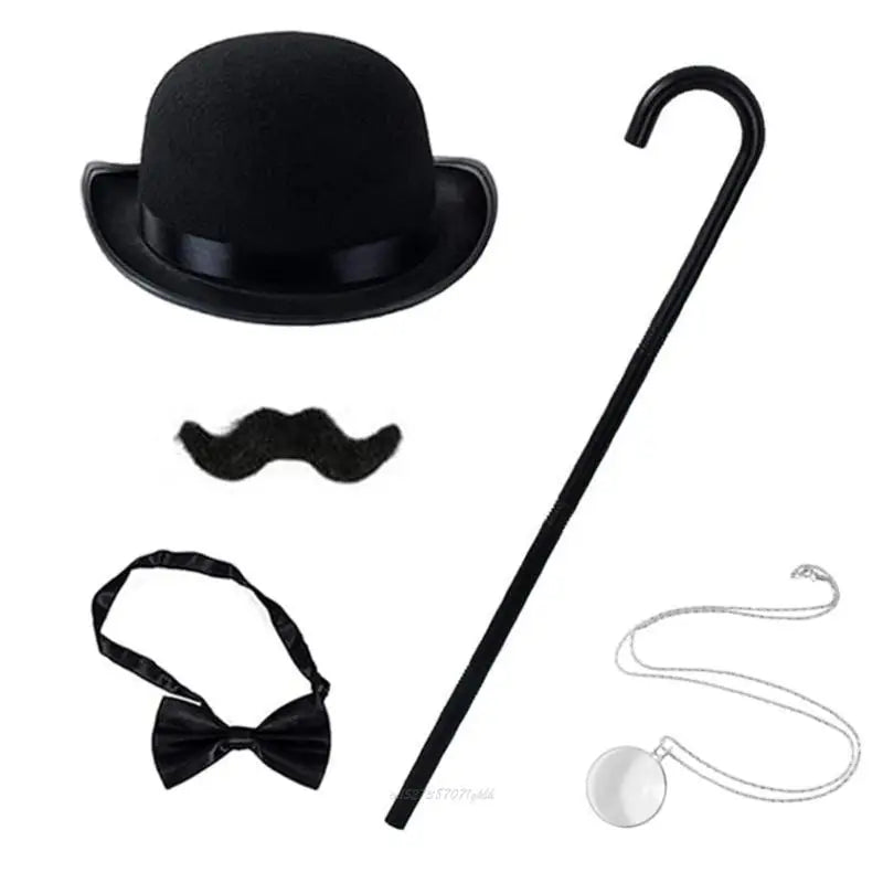 X5XA Rich Man Costume Victorian Costume Monopolys Costume Necktie Mustache Mustache - Avero