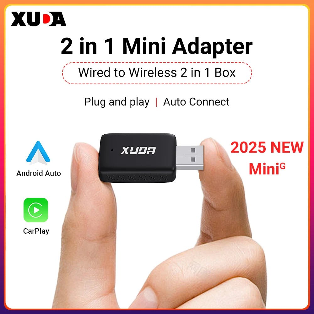 XUDA 2in1 Wireless Carplay Adapter Android Auto Smart Dongle Mini Box Plug And Play For Volvo Benz Cadillac Jeep Lexus Buick VW - Avero