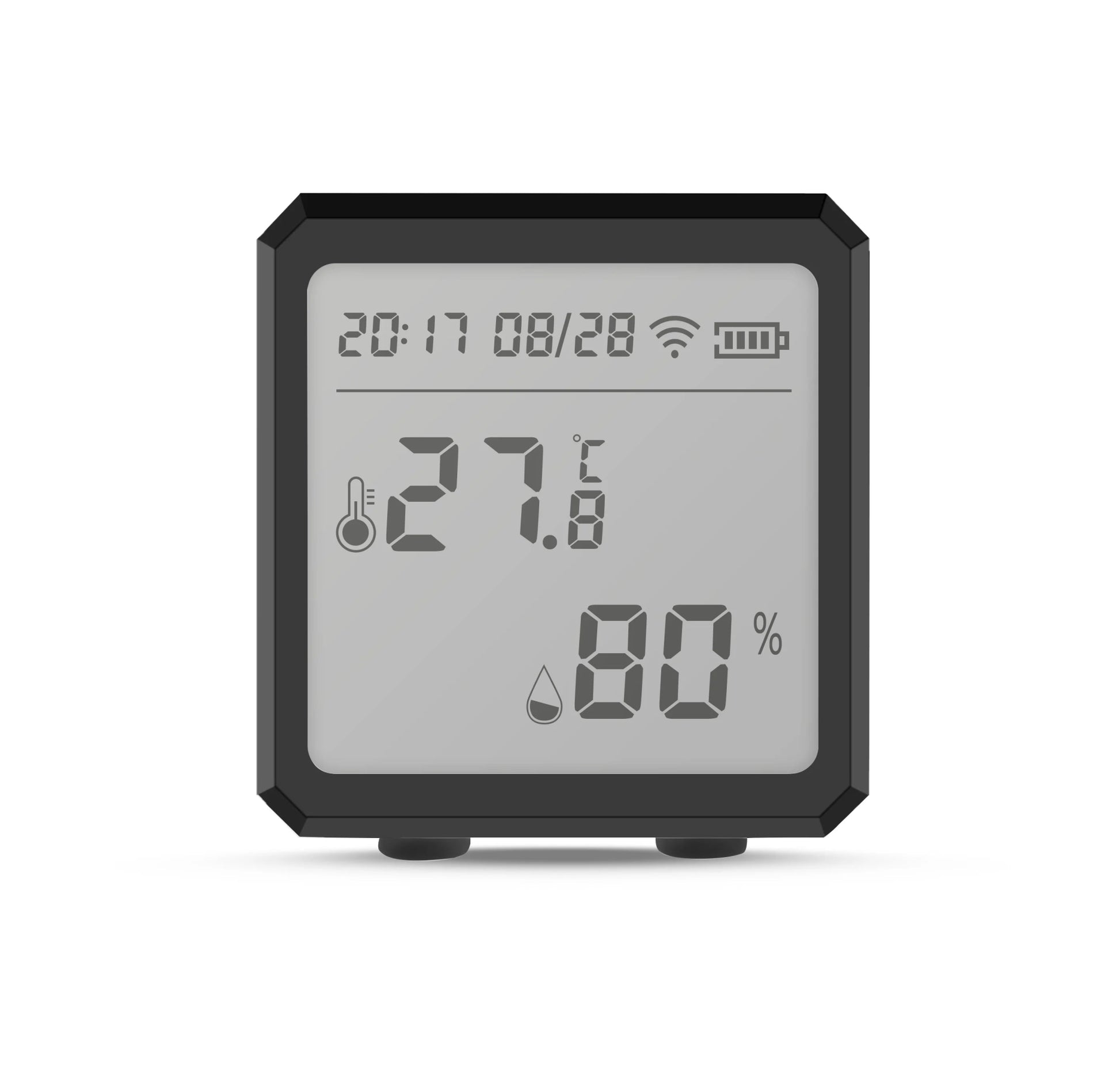 Zigbee Temperature Humidity Sensor with Tuya APP LCD Screen Digital Display Wireless Thermometer Work with Black or White Color - Avero